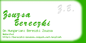 zsuzsa bereczki business card